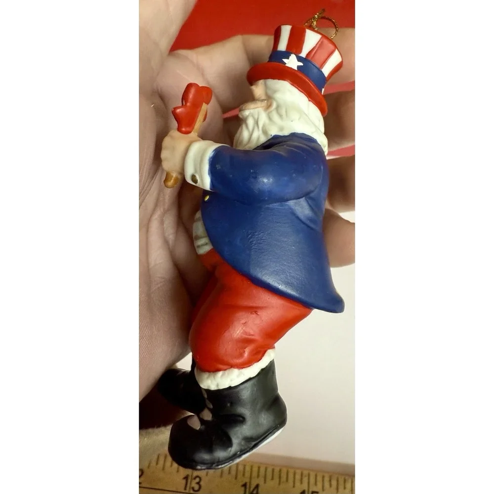 Danbury Mint Santas Around the World‎ Christmas Ornament USA Uncle Sam Santa